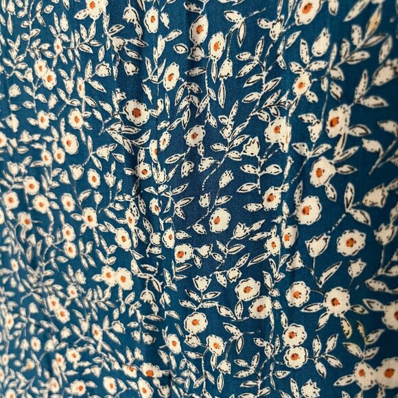 Princess Polly The Sting Mini Dress Blue Lined Floral Skater Boho Women's Size 8 - Picture 8 of 10